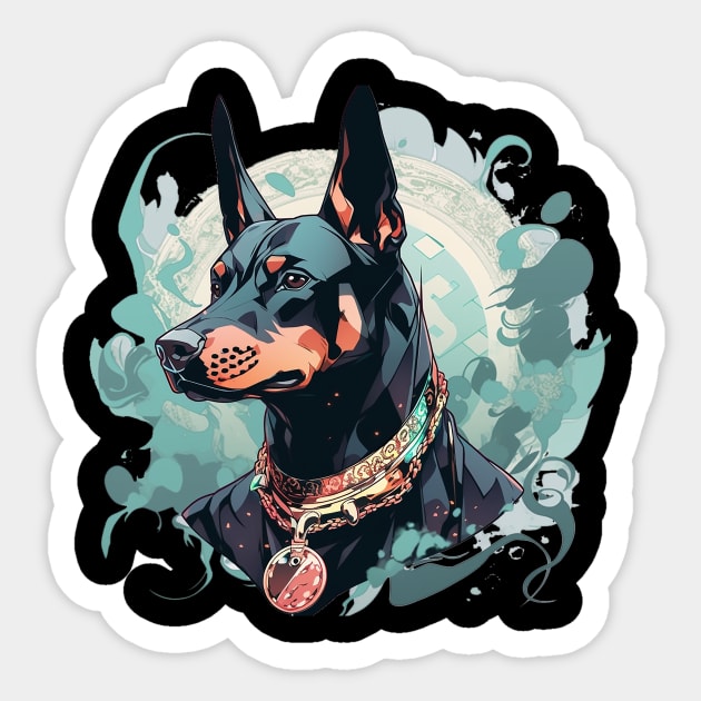 doberman Sticker by dorapeterx